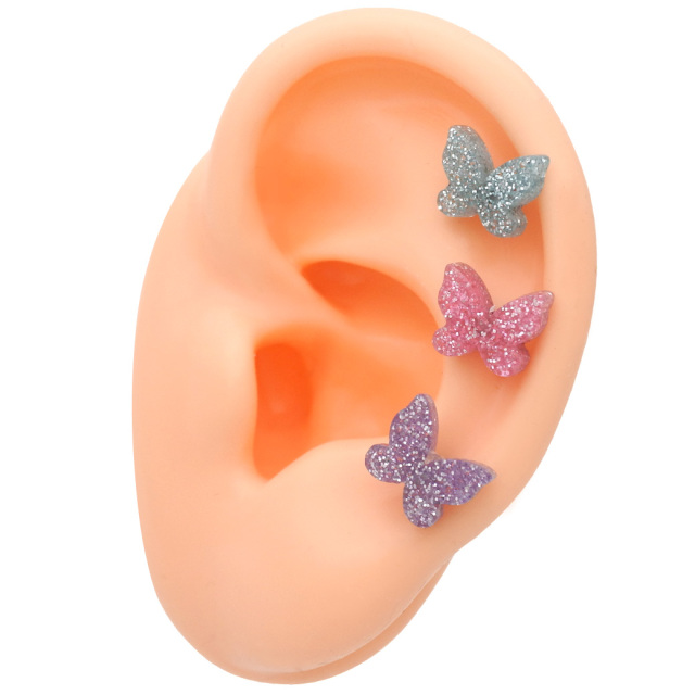 16G ］艶めく羽が光を纏ってきらめくジェリーラメ バタフライ