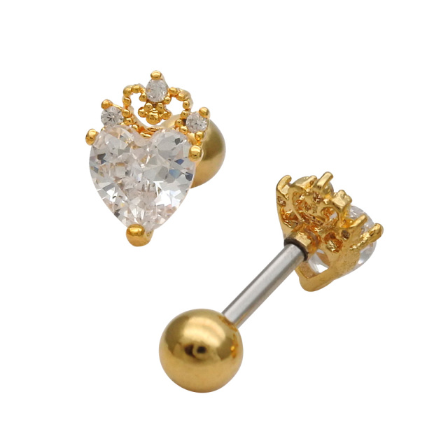 14G 16G ］ちょっぴりガーリーな雰囲気が愛らしい キュービック ハート