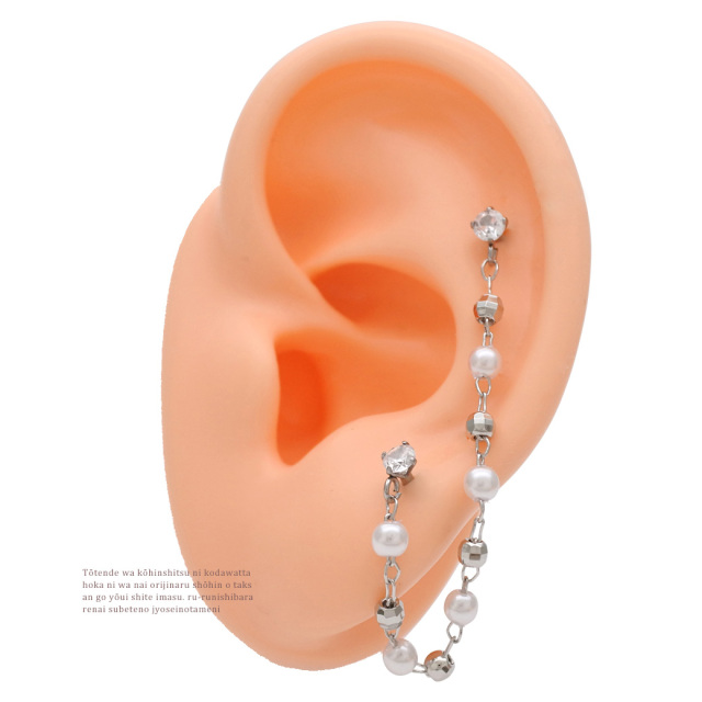 16G ］大人スタイルを一気にクラスアップ 2ホールパールデザイン