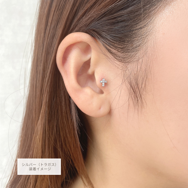 16G］ちびちびクロスCZ キュービックジルコニア インターナル