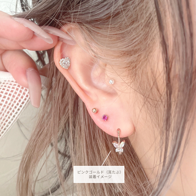 ボディピアス ワンタッチで装着 ネオセグメントリング 10G