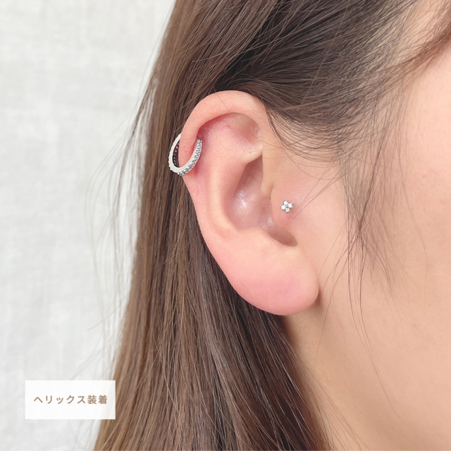 エロイサ フープピアス K18 BIRD OF PARADISE ダイヤモンド ＆ ブルーサファイア フープ