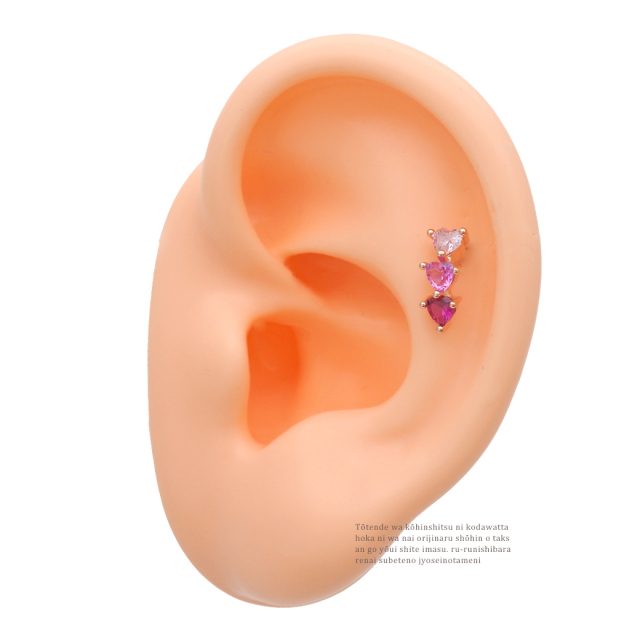 QVC18KWGピンクグラデーションハートデザインピアス QVC18KWGピンクグラデーションハートデザインピアス WEB限定】2