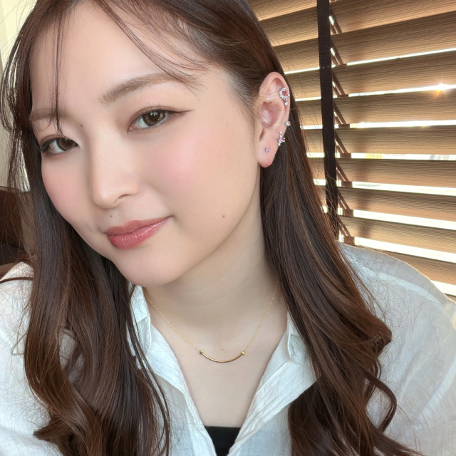 14G 16G ］月と星揺れてきらめくオーロラ 輝く繊細ジュエルストレート