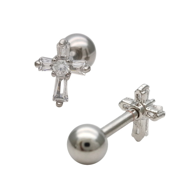 14G 16G ］並べて着けても、とっても可愛い♪ちび CZ クロス