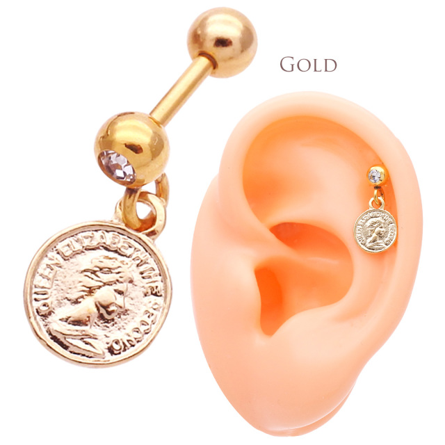 【専用です】14kgfピアス・ペントップ計5点 16G14G ］他では手に入らない！おしゃれ度UP♪コインデザイン