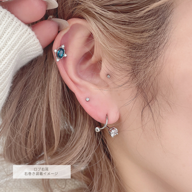 16G 14G ］特別感のあるスタイルに。1粒キュービックジルコニア