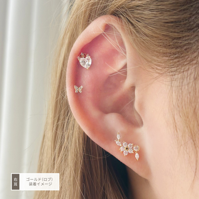 14G 16G ］繊細なデザインが大人可愛いフラワー リーフ デザイン 花