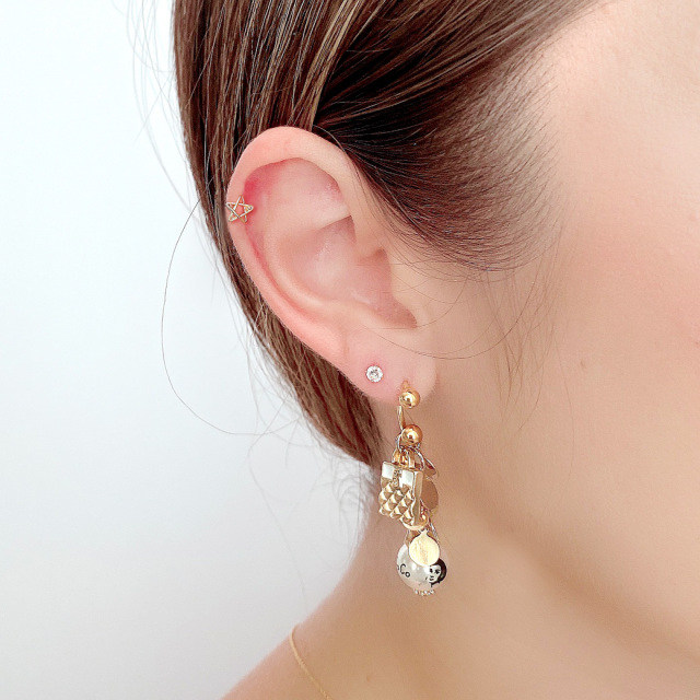 14G 16G ］さり気ないアクセントに☆ちび メタル スター モチーフ 星