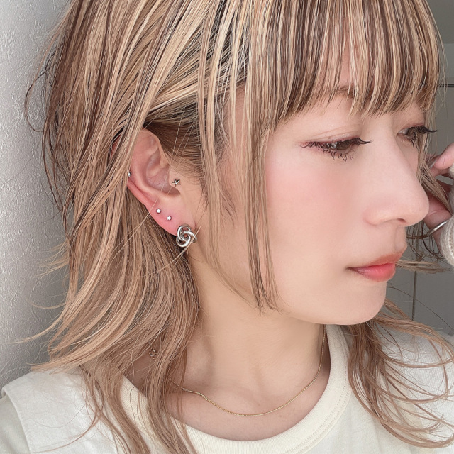 16G ］ネジが長～くなってつけやすい！立体 スター 星 ラブレット