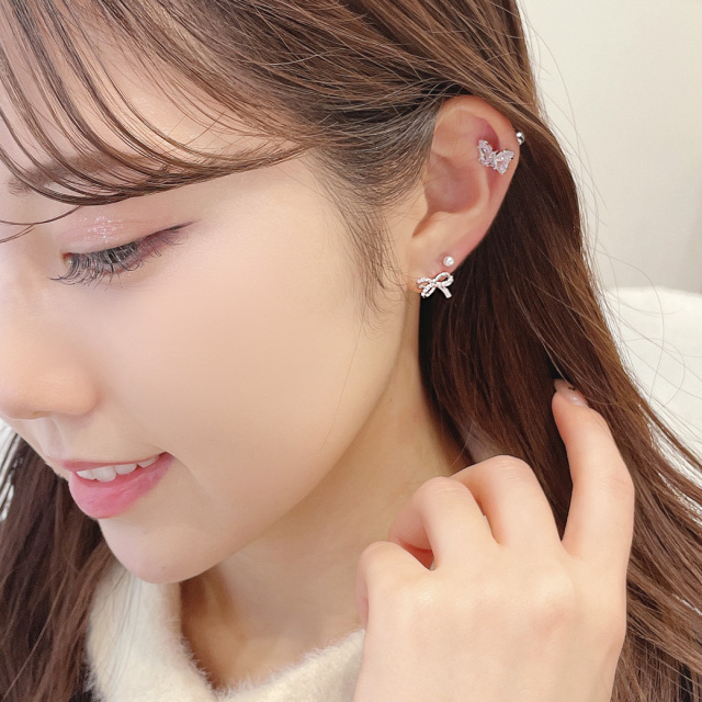 14G 16G ］1点で充分可愛い バタフライ ジュエル butterfly ストレート