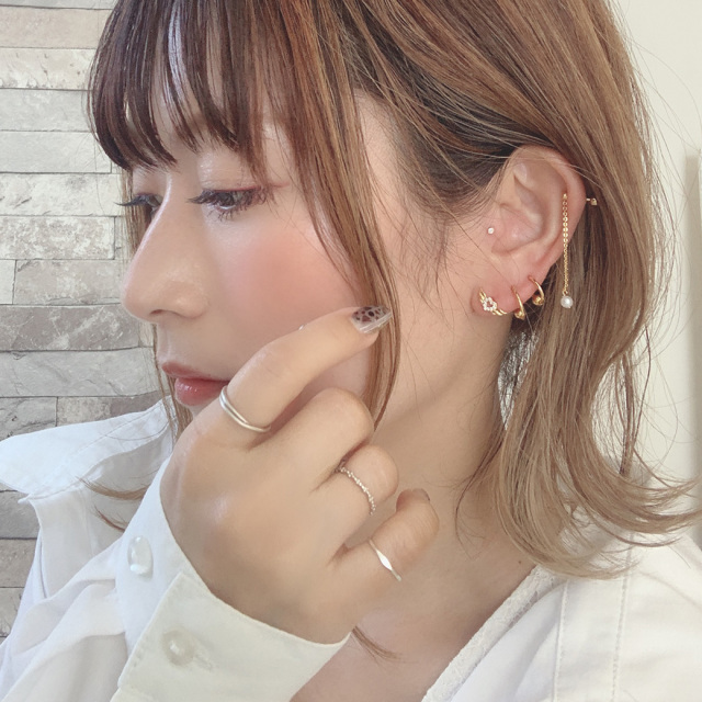 組み合わせ無限大！1つ売りピアス PICBRIL パヴェ＆ピック 凛 RIN ボディピアス 16G 軟骨ピアス 時計 クロック ウォッチ