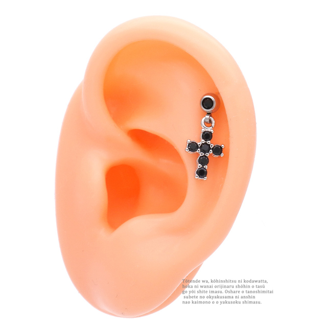 16G 14G ］大人かわいいBLACKCROSS。ワンポイントにスタイリッシュな