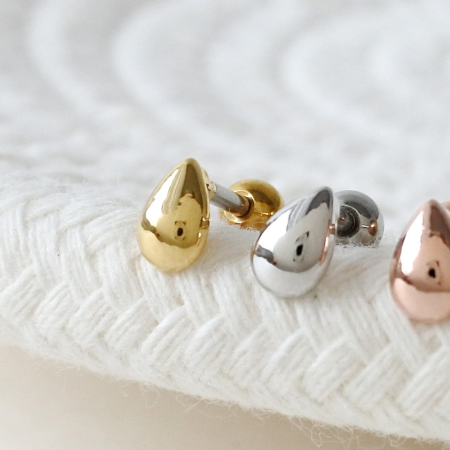 14G 16G ］いつものスタイルもぐっと新鮮な印象 メタル ドロップ 雫