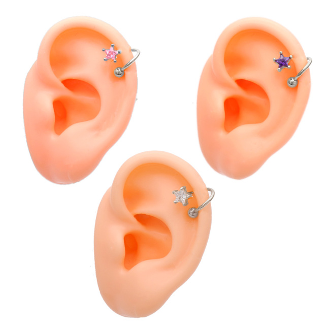 14G 16G ］お洒落の鮮度をあげる。キュービックジルコニアスター