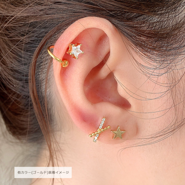 14G 16G ］お洒落の鮮度をあげる。キュービックジルコニアスター  