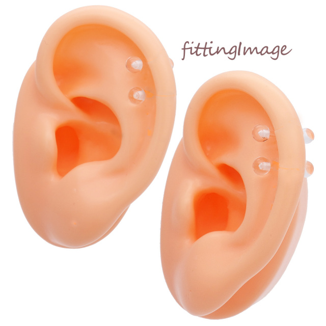 16G 14G ］ 金属アレルギー対応 ピアスを目立たせたくない時にも♪透明