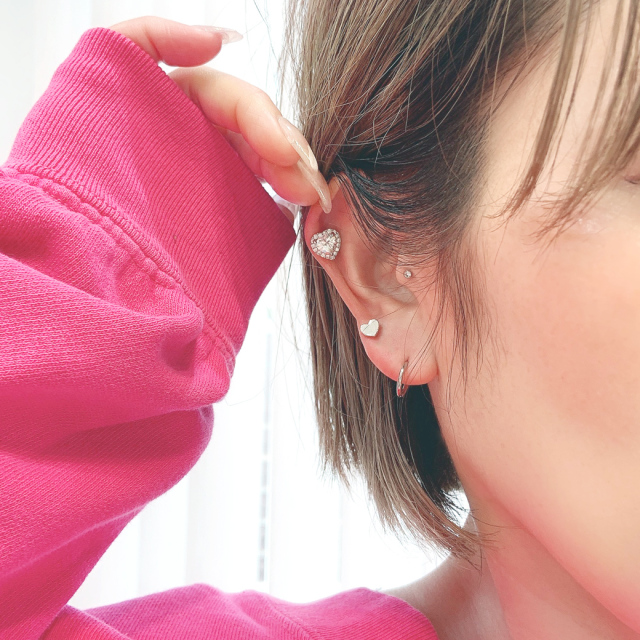 14G 16G］デイリーで使えるデザイン METALHEART シンプル メタル