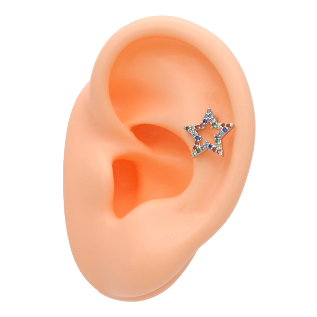 高 ピアス まとめ売り 16G］バタフライ ×フラワー 2ホール ジュエル チェーン