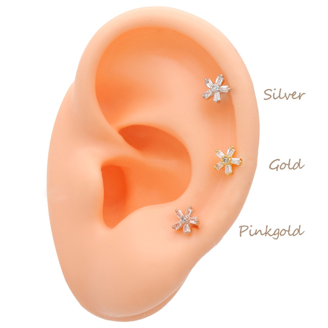 16G ］重ね付けもお任せ♪愛らしいちびちび フラワー ジュエル