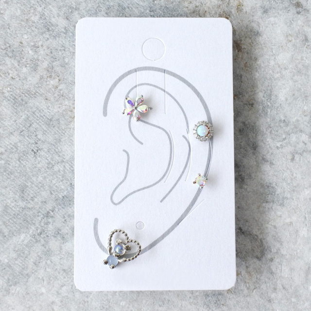 14G 16G ］様々なカラーが動きに合わせて浮かぶオパール 風デザイン