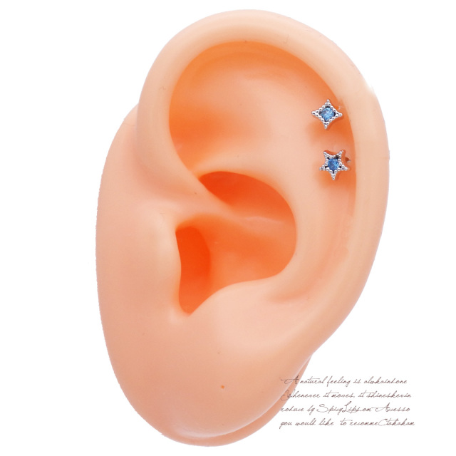 16G］人気のちびサイズ！爽やかな印象♪きらきらアクアストーン