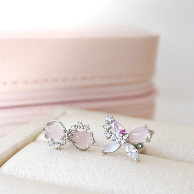 専用です。アンデルヨン　花とベリーのピアス 14G 16G ］選べる2サイズ展開♪ぷっくり愛らしいPINK フラワー