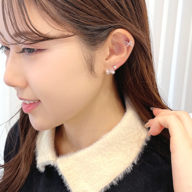 14G 16G ］ちゅるん♪としたビジューが愛らしい パステル リボン