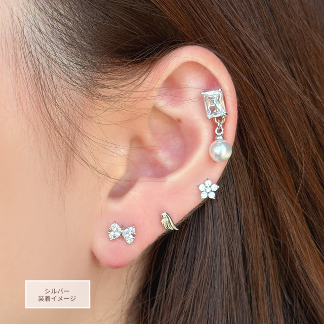 14G 16G ］ツヤっと可愛いウィング モチーフ並べてつけても可愛いちび