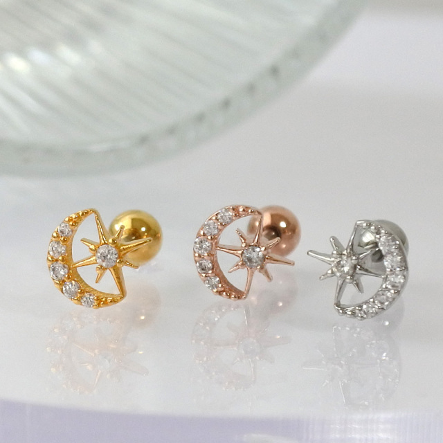 14G 16G ］ちび モチーフ MOON×スプラッシュスター 月 星 star