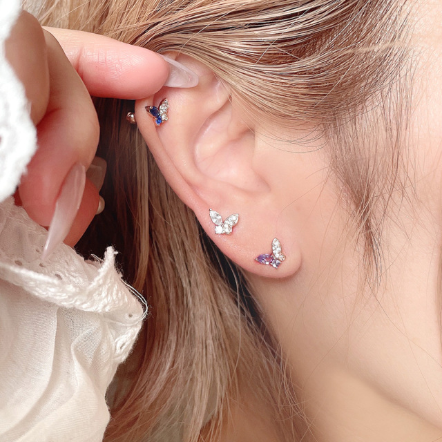 14G 16G ］繊細なデザインが引き立つキュービックジルコニア