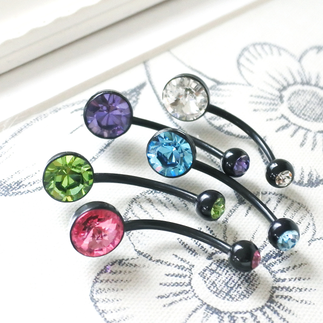 14G ]金属アレルギー対応、シンプル BLACK PTFE 妊婦さん 大好評