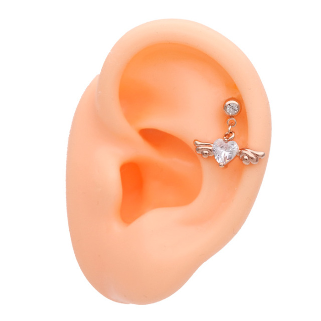 16G14G］ピンクゴールド登場！へリックスや耳たぶにもおしゃれ♪CZ