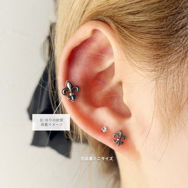 14G 16G ］コーデのパンチを効かせるBLACK ブラック デザイン クロス