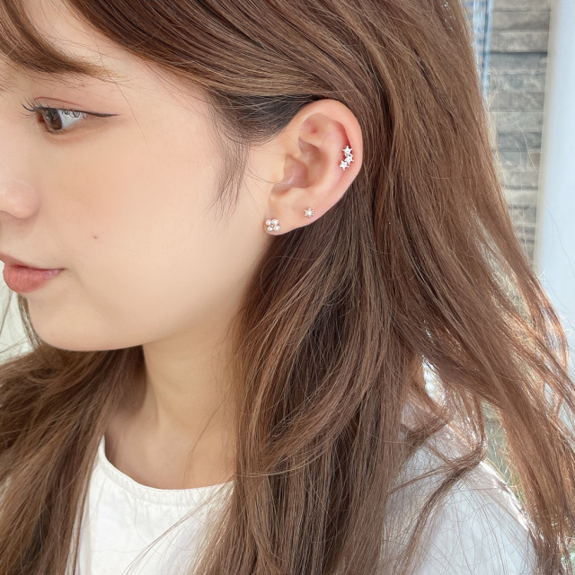 モダンシェルパールピアス J-E240708-1（4週間発送） | ピアス