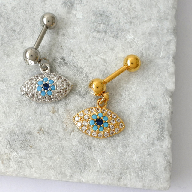 14G 16G ］ユニークなシルエットが目を惹く アイモチーフ ジュエル