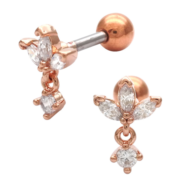 14G 16G ］ボトムのキュービックが揺れる♪華奢なリーフキュービック