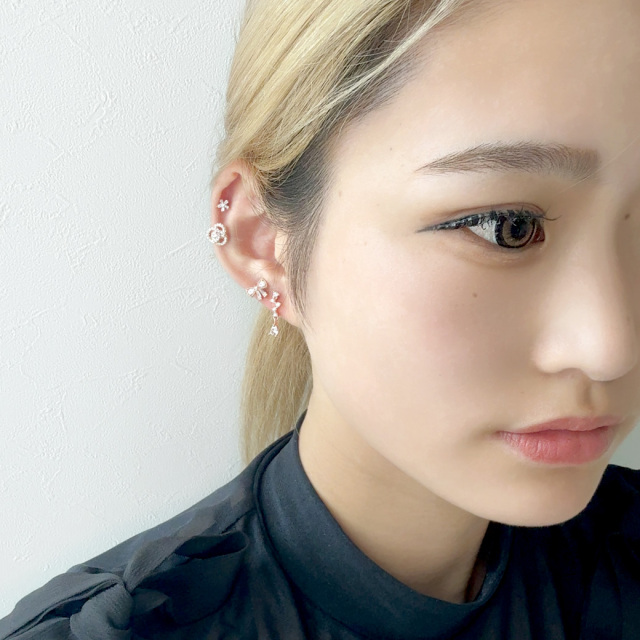 14G 16G ］ゆらゆら揺れてお顔周りを華やかにティアドロップ