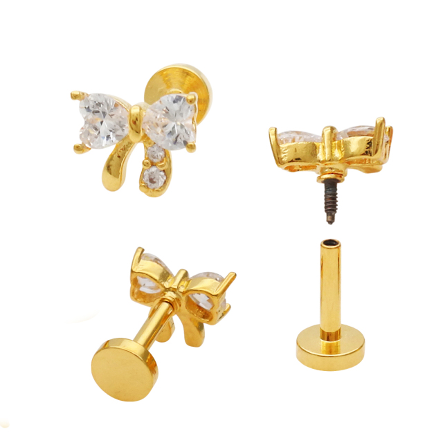 上品で愛らしいポイントに♪ちび キュービック リボン ラブレット