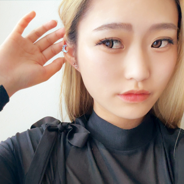 14G 16G ］一点投入するだけでお顔周りが華やかオーロラ MOON ジュエル