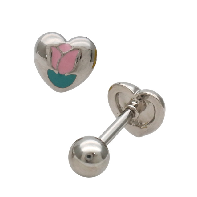 14G 16G ］レトロ感が可愛すぎるコーデの遊び心に♪ぷっくりハート