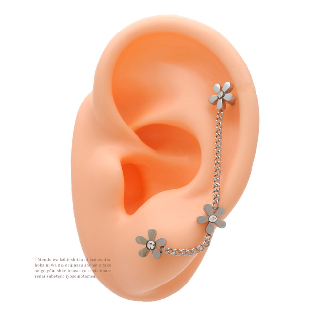 16G ］オールステンレス素材が嬉しい！遊び心ある可愛さ☆2ホール