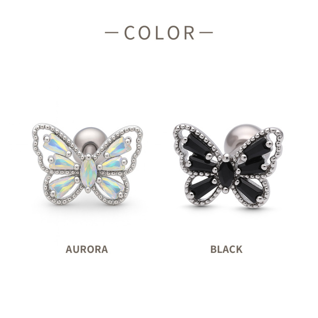 14G 16G ］バタフライ butterfly ストレート 軟骨ピアス