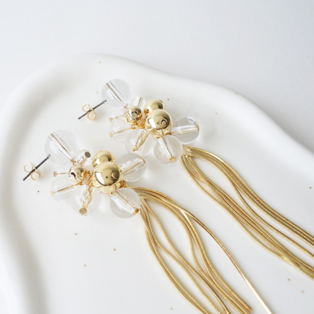 両耳セット ピアス 耳元でゆらゆら 揺れて 華やかな印象に ロング