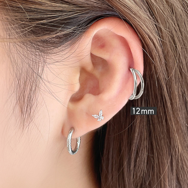 16G ］オールステンレス素材 ワンタッチ ダブルライン セグメント