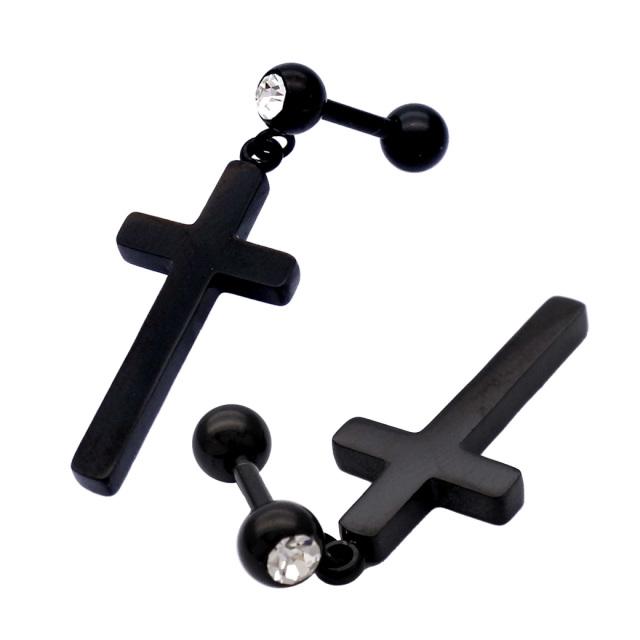 16G］オールステンレス素材 立体的な技あり BLACK クロス