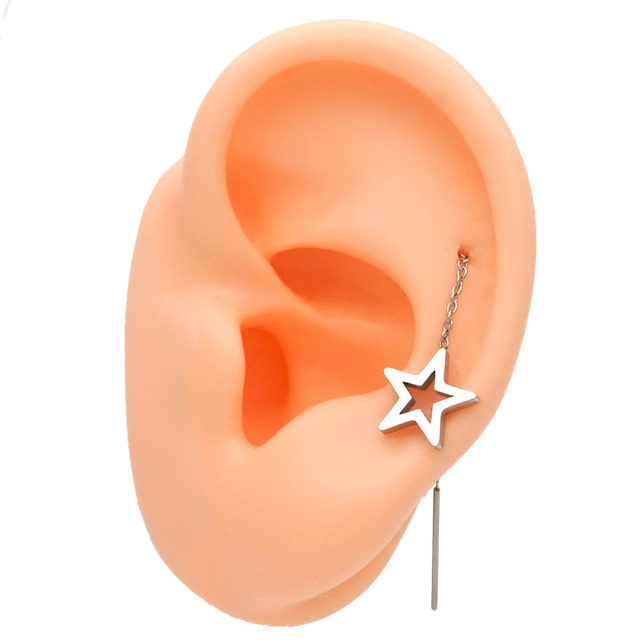16G ］オールステンレス 素材が嬉しい！ゆらゆら揺れるスター 星