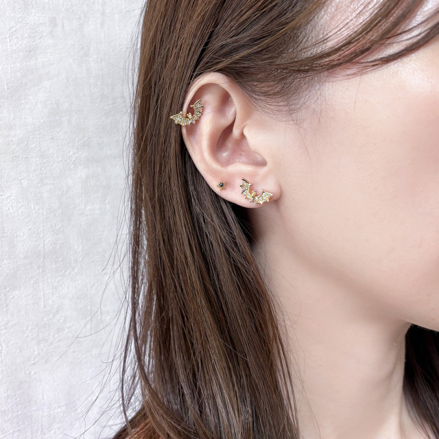 16G ］コーデにスパイスを効かせる BAT モチーフ キラキラ こうもり