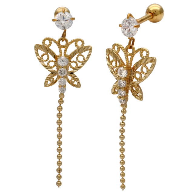 14G 16G ］ゆらゆら揺れて女っぽさを引き出す バタフライ × ボール