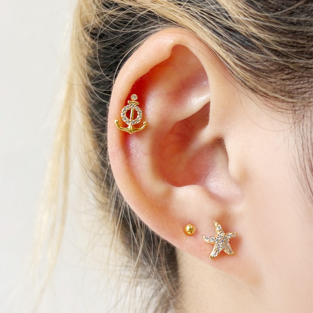 イカリ モチーフ にした大人マリン ジュエル 錨 海 アンカー